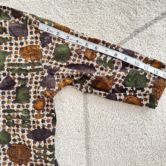 Vintage 60s/70s 'The Country Shirt' Kitchen Food Print Button-Up Novelty Print B - Picture 6 of 8